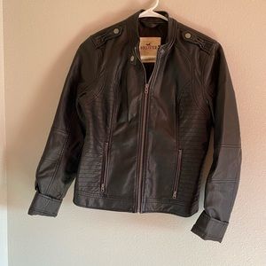 Hollister faux leather jacket